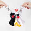 PINGU磁力企鹅家族毛绒小公仔挂件钥匙链扣男女情侣玩偶礼物