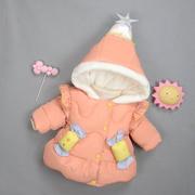 1岁女宝宝羽绒棉服2-3岁儿童冬装外套洋气韩版女婴儿公主棉衣加厚