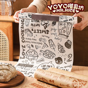卡通印花烘培纸三明治，包装纸食品包装纸，汉堡纸防油纸烘焙垫纸8米