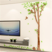 3d立体墙贴客厅装饰画亚克力沙发墙电视墙卧室白桦树水晶墙纸自粘