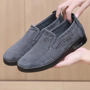 品牌老北京布鞋男帆布鞋，透气水洗牛仔布舒适一脚蹬气垫休闲鞋子