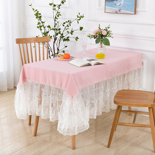 桌布餐桌布棉麻桌垫长方形，梳妆台茶几咖啡桌小清新布艺书桌台盖布
