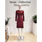 Vesas Collection唯尚女装连衣裙 财阀千金针织裙 D1173