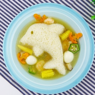 可爱兔子海豚花型爱米饭磨具，动物饭团模具儿童diy盖浇饭便当工具
