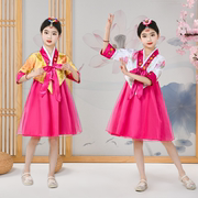 夏季女童朝鲜服装公主裙，儿童礼服花童走秀舞台服女孩洋气民族韩服