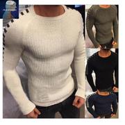 mensweater美式潮牌秋冬季毛衣外套打底衫，2024薄毛衣男设计师款