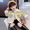 女童秋冬羊羔毛外套(毛外套，)2023洋气时髦儿童女，宝宝加绒加厚冬装棉衣