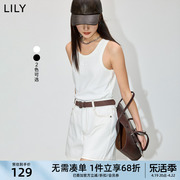 lily2024夏女装(夏女装)设计感绣花美式复古修身内搭针织吊带背心上衣