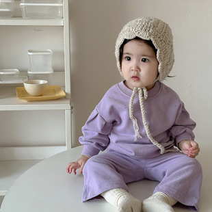 韩版ins秋季男女宝宝秋天衣服婴儿运动休闲卫衣卫裤两件套装