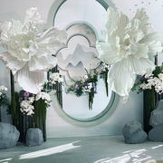 巨型纸艺平底美塑花大型婚庆婚礼橱窗装饰花摄影背景立体手工纸花
