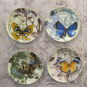 北欧风格蝴蝶摆盘陶瓷装饰壁挂挂盘家居，样板房创意壁饰