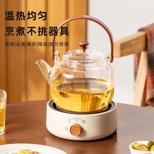 电陶炉茶炉煮茶器，小型烧水玻璃壶泡茶炉迷你电磁炉，家用电热炉茶壶