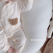 婴儿长袖连体衣冬季打底衣，新生儿衣服春秋和尚服初生宝宝纯棉哈衣