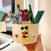 可爱桌面360度旋转笔筒儿童学生文具创意收纳盒大容量diy化妆刷