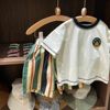 儿童短袖套装夏季韩版两件套男宝宝圆领洋气半袖上衣+裤子潮