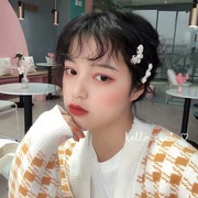 韩国复古ins法式气质珍珠网红花朵，少女心蝴蝶结青蛙夹