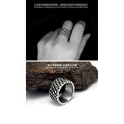 日韩男士潮人个性钛钢戒指，复古霸气单身，食指十字高级感朋克指环