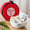 功夫茶壶杯套装旅行便携茶具车载旅游茶具整套泡茶陶瓷盖碗小茶具
