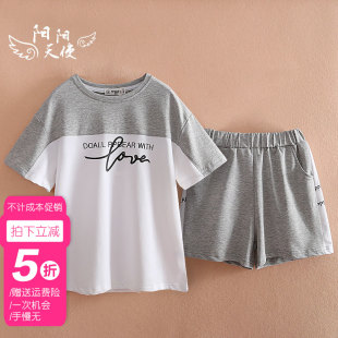 纯棉女童两件套装洋气中大童宽松短裤短袖12夏季运动14岁新款2024