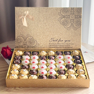 费列罗巧克力礼盒装三色球，送男女朋友妈妈，高档生日520情人节礼物