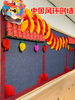 新国潮红色龙年主题，墙贴幼儿园新年舞狮氛围环创板报文化装饰材料