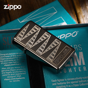 zippo打火机正版黑冰，棱镜65周年纪念纤巧窄机限量版收藏