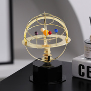 创意金属太阳系摆件家居装饰品铁艺桌面书房办公室可旋转地球仪