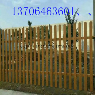 木纹护栏pvc护栏塑钢，花坛草坪绿化栅栏园艺围栏，围墙社区栏杆栅栏