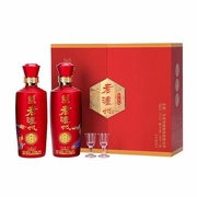 四川老泸州和之礼升级版，红色暗花荔枝纹仿皮盒，52度500ml*6瓶浓香