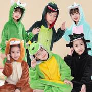 恐龙表演服儿童动物演出服，小学趣味运动会服装，霸王龙衣服连体睡衣