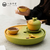 一品仟堂功夫茶具陶瓷，盖碗泡茶茶杯茶盘，小套装家用日式橘子茶具