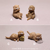 仿真动物 小号 水獭 可爱小动物 树脂材质 模型摆件手办玩偶玩具