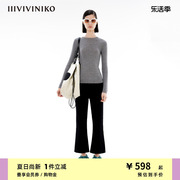明星同款iiiviviniko“纯羊毛”半高领毛衣，套头内搭针织打底衫女