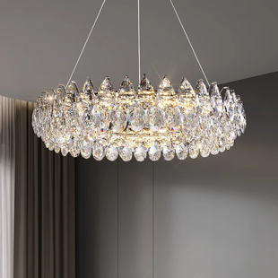 水晶吊灯轻奢客厅主灯意式大气高级感设计师创意简约高端餐厅灯具