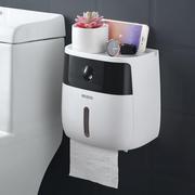 卫生间厕所纸巾架免打孔创意手，纸卷纸筒防水厕，纸盒吸盘式卫生纸盒