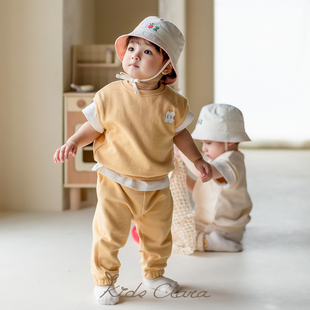 3件套KIDSCLARA韩国儿童卫衣裤子打底衫长袖T恤男女宝宝秋装