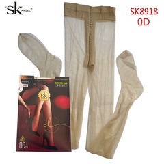 SK带脚型超透0DT裆连裤袜