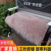 2020新冬季(新冬季)加厚羊毛电动三轮车前坐垫套保暖防滑皮毛一体通用座垫