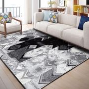 北欧简约风格地毯客厅现代几何，沙发茶几垫卧室床边家用地毯长方形