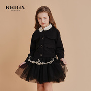 RBIGX瑞比克童装秋季小香风名媛甜美淑女儿童休闲设计感潮流外套