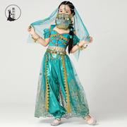 印度舞蹈服装女儿童六一新疆民族舞台演出服，公主敦煌异域风情服装