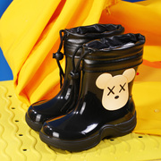 儿童雨鞋轻便黑色，男女童雨靴小学生鞋套，小中大童水鞋防滑2023
