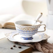 欧式陶瓷咖啡杯家用轻奢情侣杯碟带勺茶杯英式花茶壶套装花草茶具