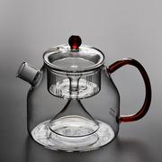 耐热玻璃蒸茶壶煮茶器可电陶炉加热黑茶泡茶壶功夫茶具花茶壶
