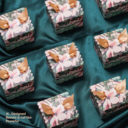 结婚喜糖盒子森系欧式创意小糖盒，婚礼个性糖果，礼盒装粉色纸盒子空