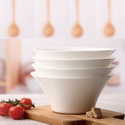 乐美雅白玉玻璃碗套装耐高温面碗高颜值家用微波炉料理水果沙拉碗