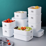 家用厨房保鲜盒塑料，密封盒食品级冰箱收纳冷藏盒微波炉饭盒便当盒