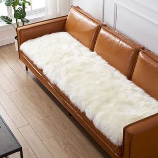澳尊澳洲羔羊毛沙发垫，坐垫飘窗垫整张羊皮，贵妃沙发椅坐垫定制
