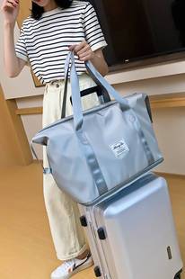 女士外出旅行包时尚短期大容量，轻便学生行李袋，住校高中可套拉杆箱