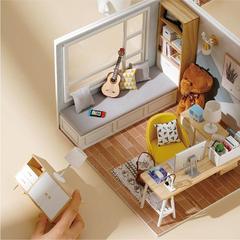 木质DIY小屋阳光书房ob11娃娃屋手工拼装模型创意生日礼物